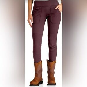 Carhartt Women's Force Fitted Midweight Utility Leggings Size S BlackBerry New